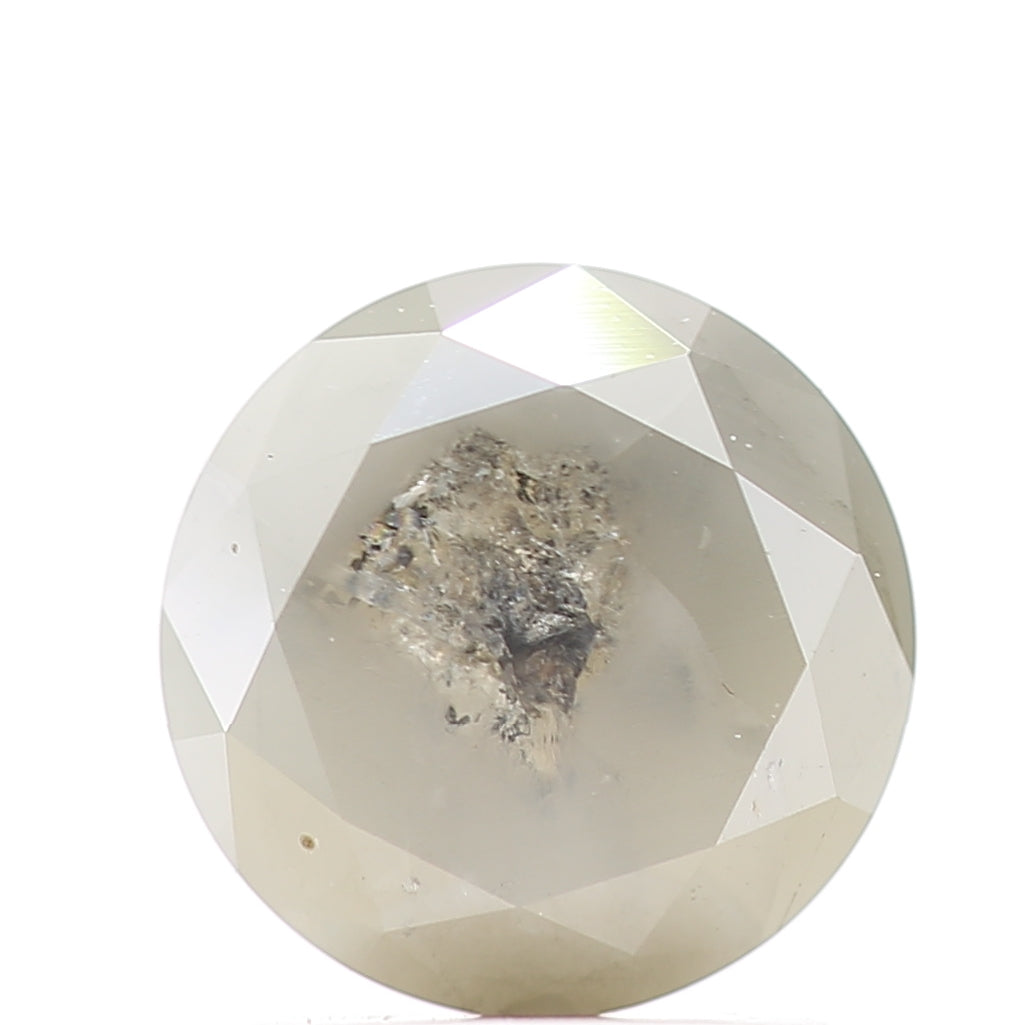 1.69 Carat Gray Rustic Round Shape Brilliant Cut Natural Loose Diamond